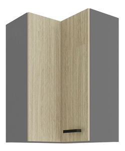 Horná rohová kuchynská skrinka Scarmi 60 60 GN 90 2F 90 (korpus: antracit + front: herringbone scandi)