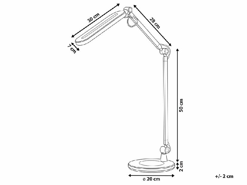 Stolná lampa Gwyneth (čierna)