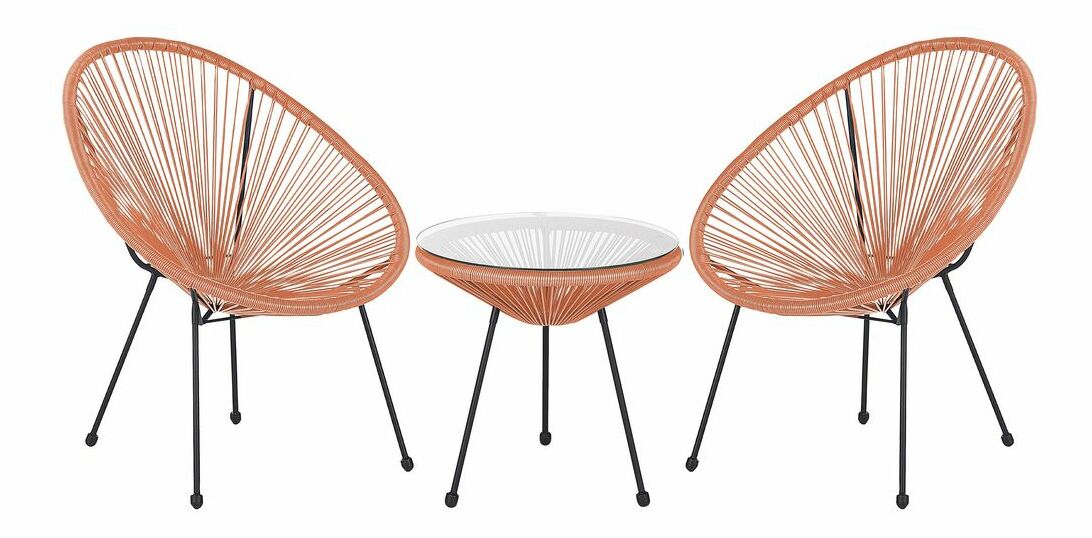 Záhradný ratanový set Alvarez (oranžová)