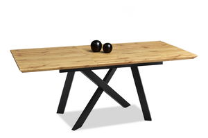 Masă de sufragerie Timmy (stejar + negru)