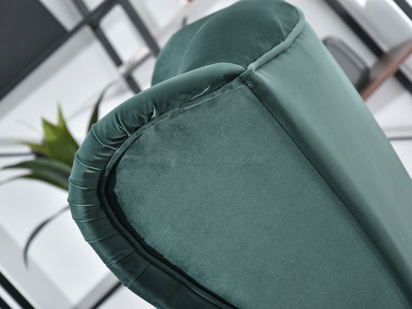 Kreslo ušiak Margis (zelená + biela)