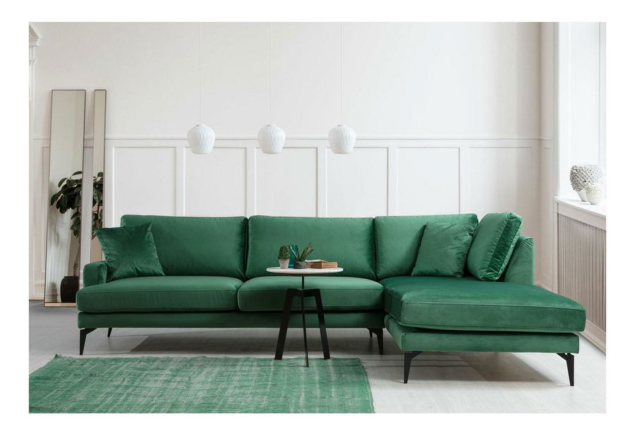 Kutna garnitura Papirolla (D) (zelena + crna)