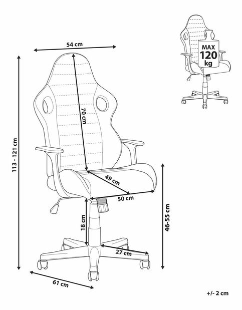 Kancelárska stolička Suphan (čierna)