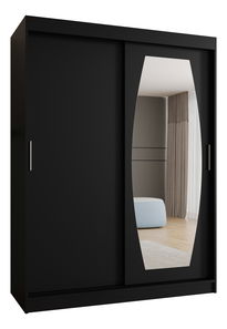 Dulap de haine 150 cm Rosaria (Negru)