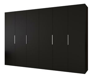 Dulap de haine 300 cm Mirabella 1 (Negru + Cașmir)