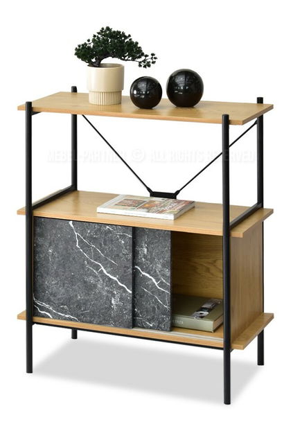 Raft Almasa A2 (marmură neagră + negru)