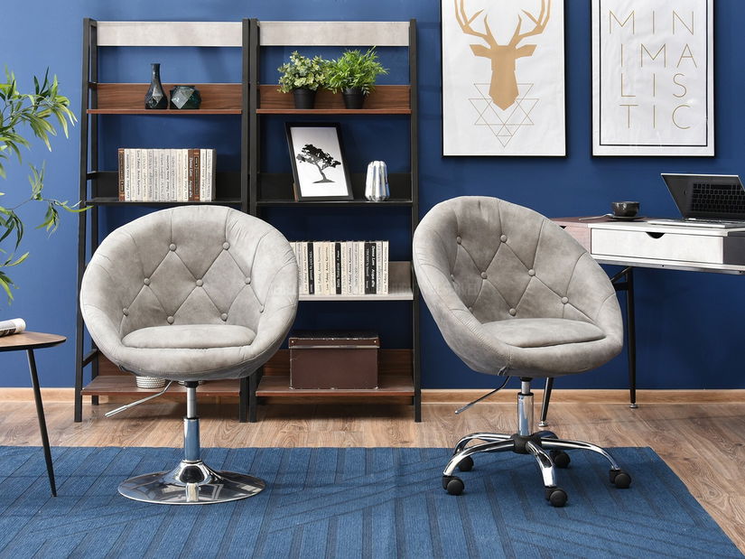 Fotoliu Lush 3 (gri + crom)