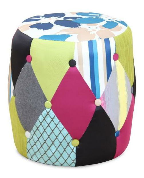 Taburetka Dema (vzor patchwork)