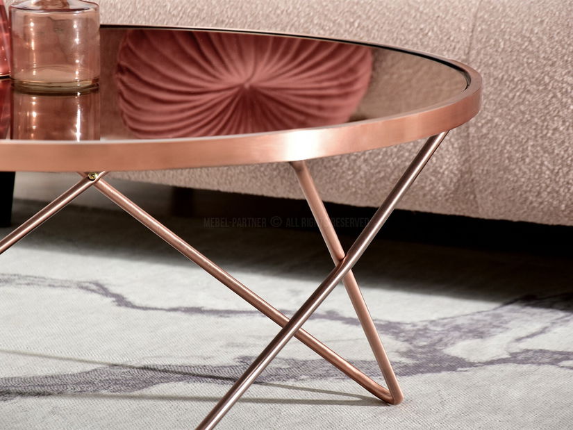 Stolić za kavu Armin Xl (staklo + bakar)