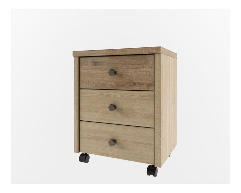 Dulap container birou Danica (madura + Stejar wellington)