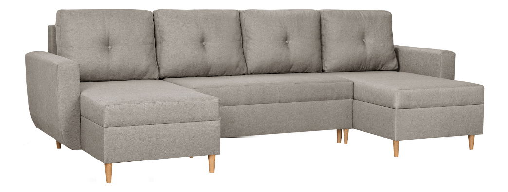 U alakú sarokkanapé Dollar (világosbarna) 