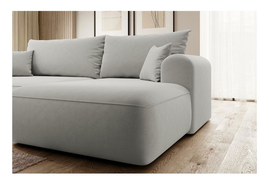 Rohová sedacia súprava Olivo I (P) (sivá + čierna)