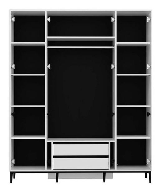 Šatníková skriňa Eskande (biela)