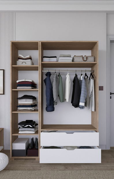 Ormar za garderobu Nissindira (svijetli orah)