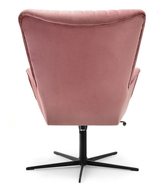 Relaxačné kreslo Elesenta (ružová + čierna)
