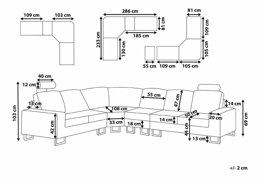 Colțar SILKEBORG (piele) (maro) (D)