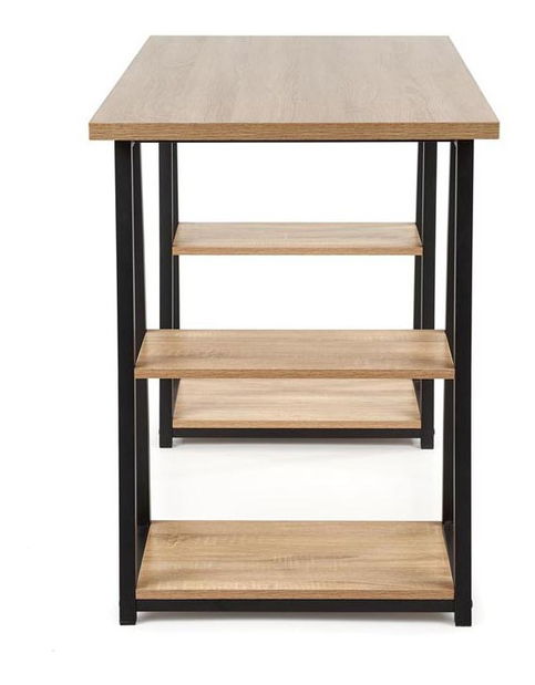 Písací stolík Bernie (dub sonoma + čierna)