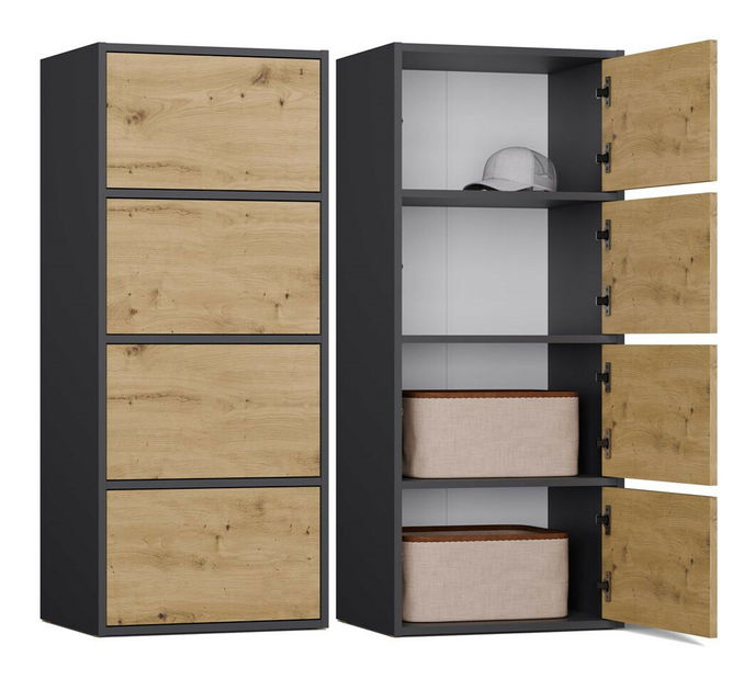 Skrinka Afoctera 1 (antracit + dub artisan)