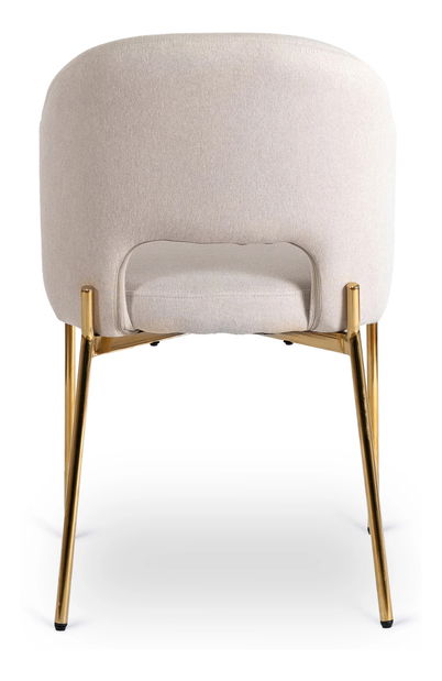 Jedálenská stolička Boss (krémová + zlatá) 