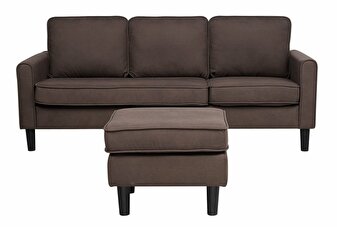 Sofa trosjed Arran (smeđa) (s tabureom)