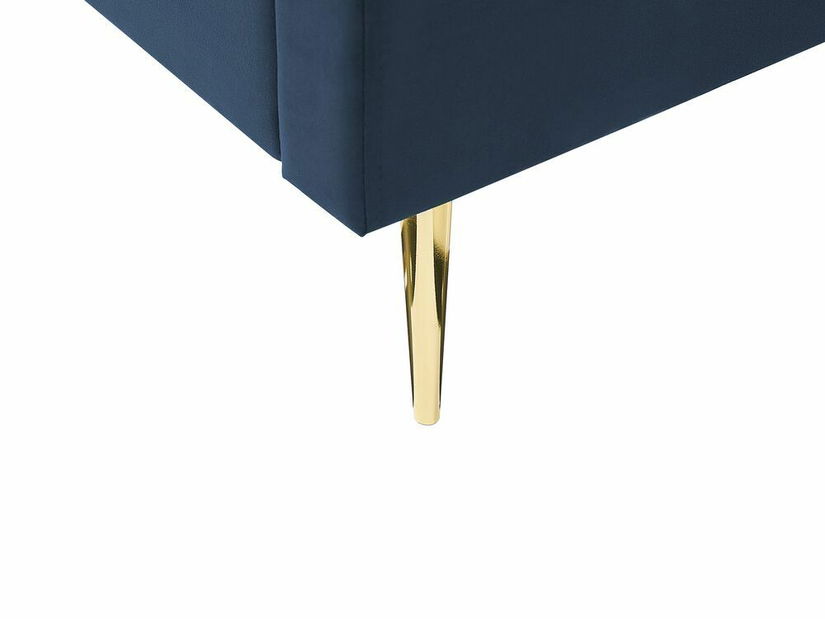 Manželská posteľ 140 cm Marvik (modrá)