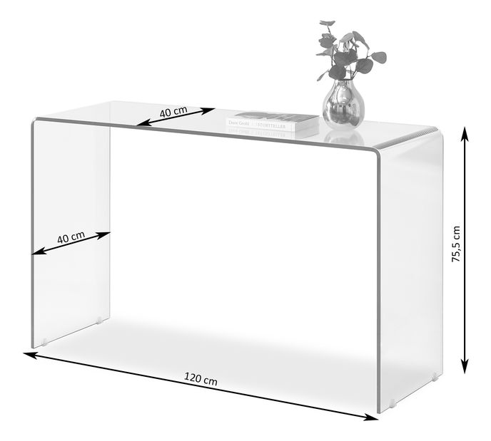 Konzolový stolík Eli (transparentná)
