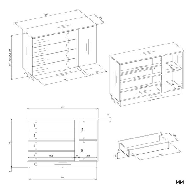 Komoda Ajuste 1 (kašmír)