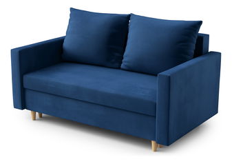 Canapea două locuri Louis (albastru închis)