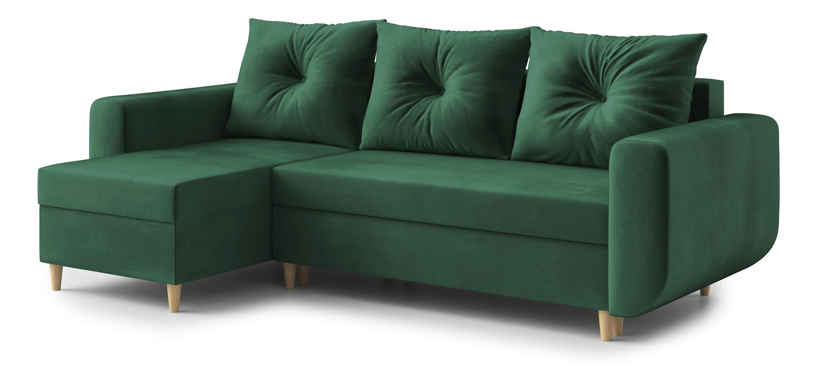 Sarokkanapé Eugenie (B) (sötétzöld)