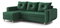 Rohová sedacia súprava Eugenie (L) (tmavozelená)