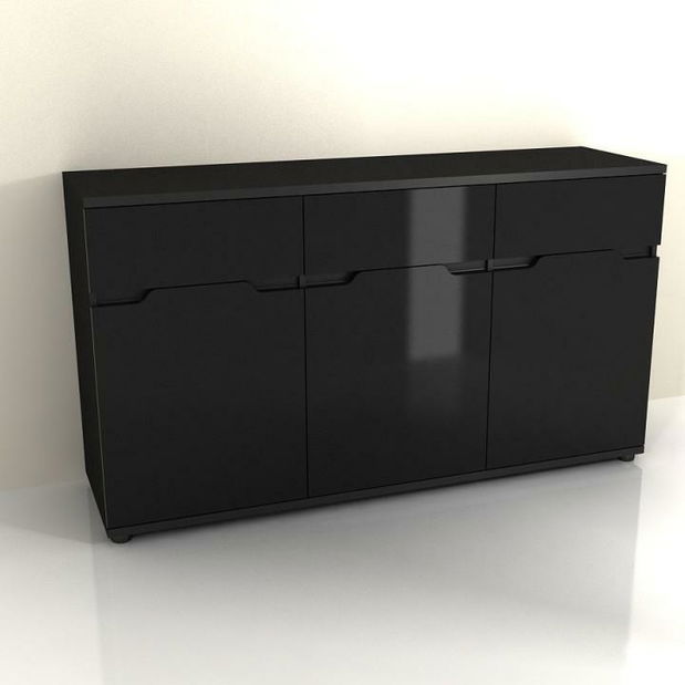 Komoda Aberdovey AS K6 (čierna)