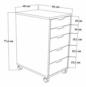 Kancelársky kontajner Caisy (zelená)