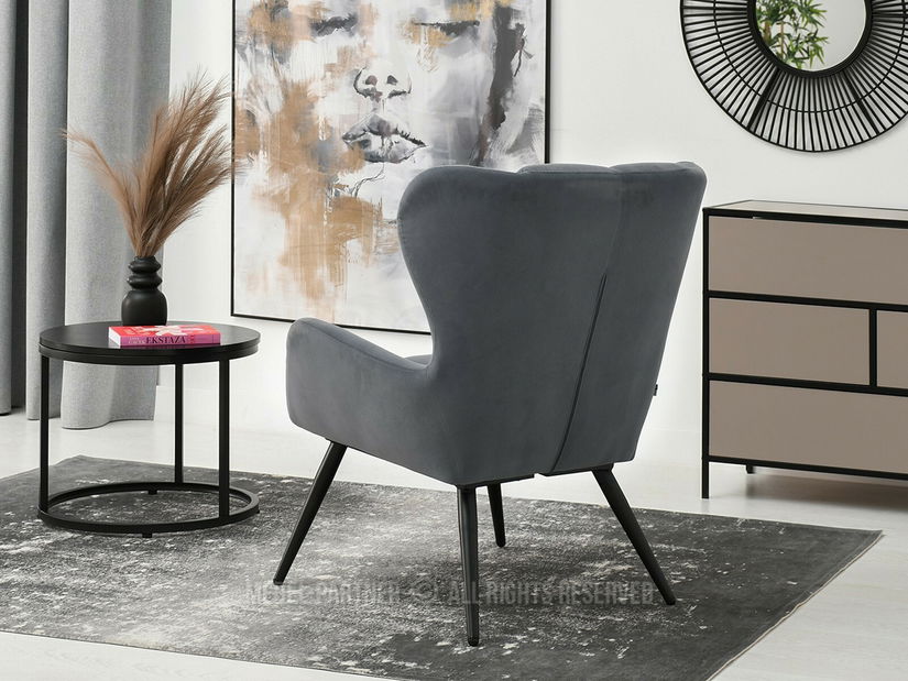 Kreslo Kikino (grafit + čierna)