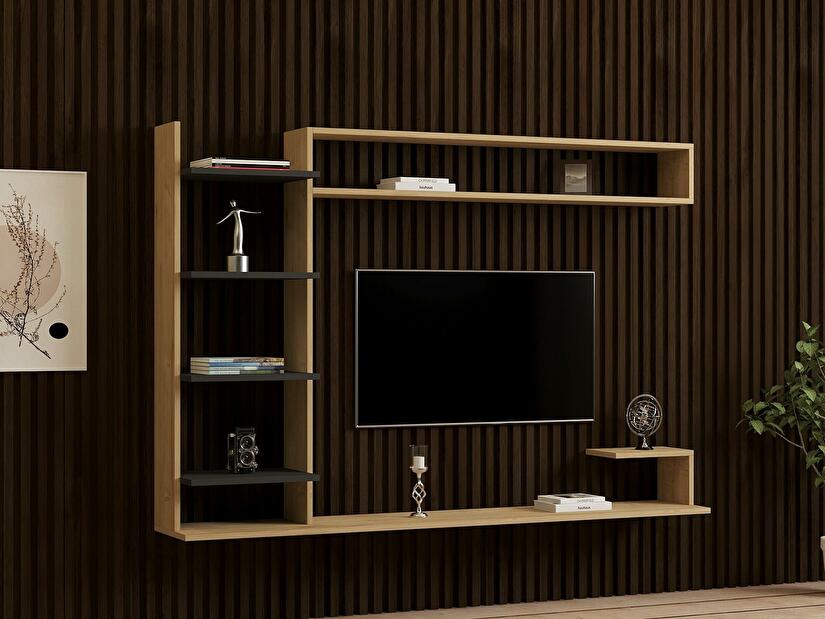 Mobilier living Pikovo (stejar zafir + antracit) 