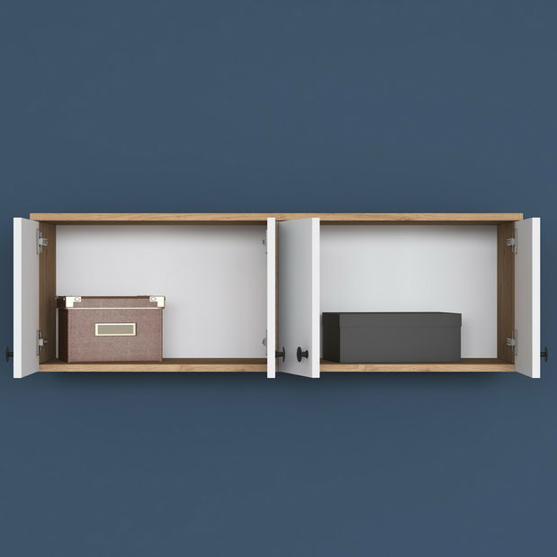 Dulap superior de bucătărie Eano (nuc + alb)