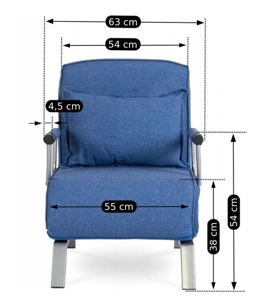 Fotelja ​​na razvlačenje Bancarias (plava) 