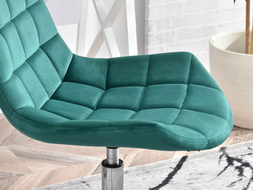 Scaun Eleanor (verde + crom)