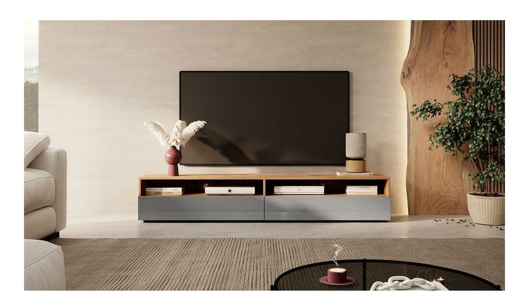 TV ormarić/stolić Redcan 180 (hrast wotan + siva)