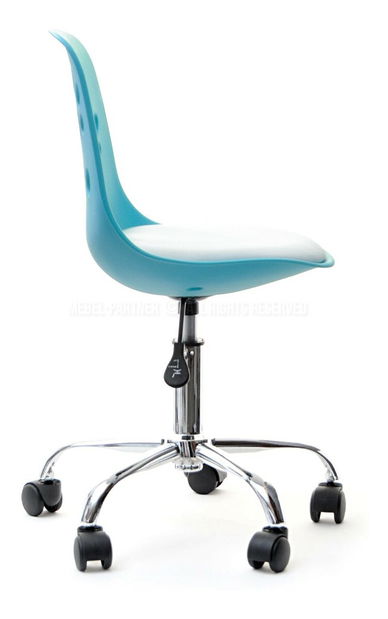 Detská stolička Footy (modrobiela + chrómová)