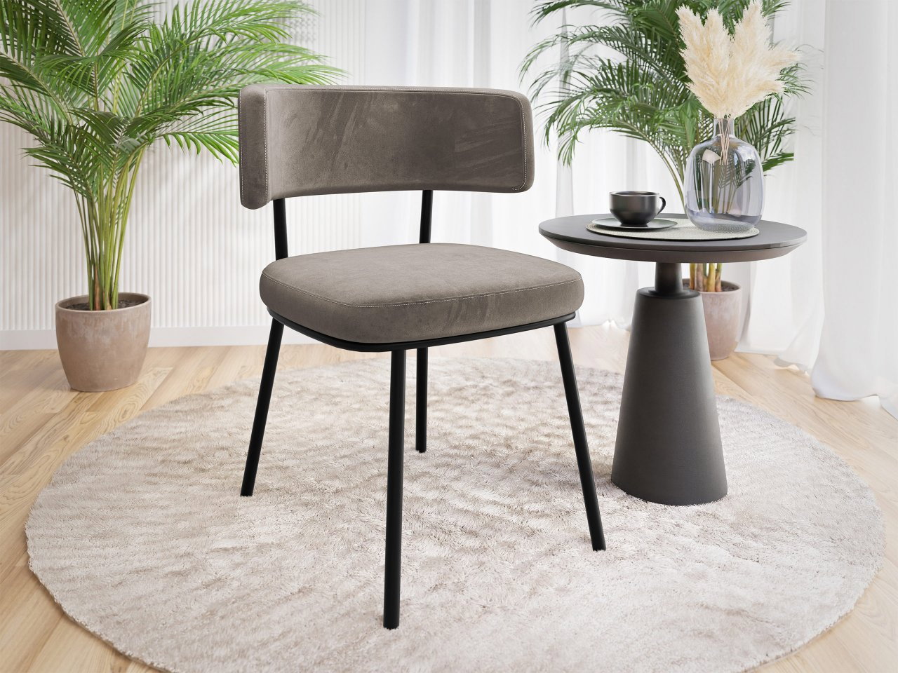 Étkezőszék Sorossa (sötétbézs + fekete) 