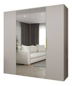 Dulap de haine 200 cm Mirabella 2 (Cașmir + Auriu)