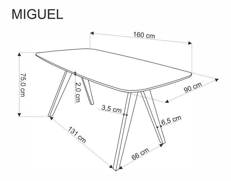 Blagovaonski stol Migel (orah) (za 6 osoba)