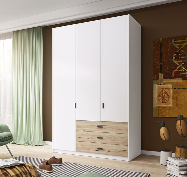 Šatníková skriňa Girton Typ 59 (biela + san remo)