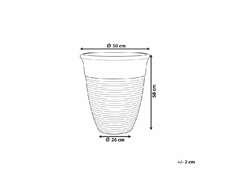 Posuda za cvijeće KOLUMBIA 58x50x50 cm (stakloplastika) (siva)