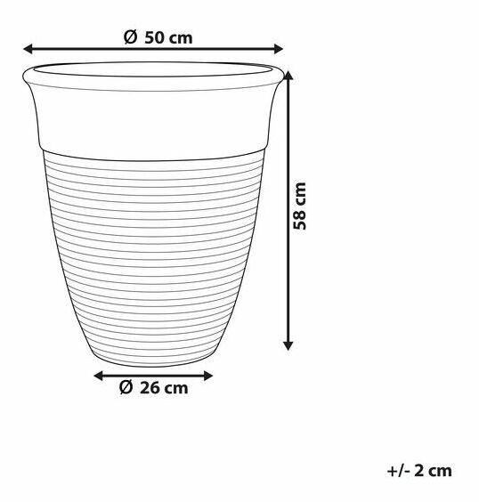 Ghiveci KOLUMBIA 58x50x50 cm (sticlă laminat) (gri)