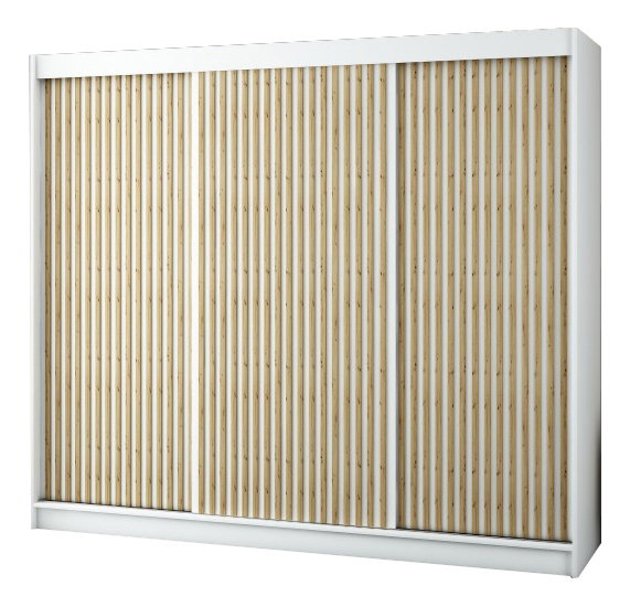 Dulap de haine 250 cm Ladonna 1 (alb mat)