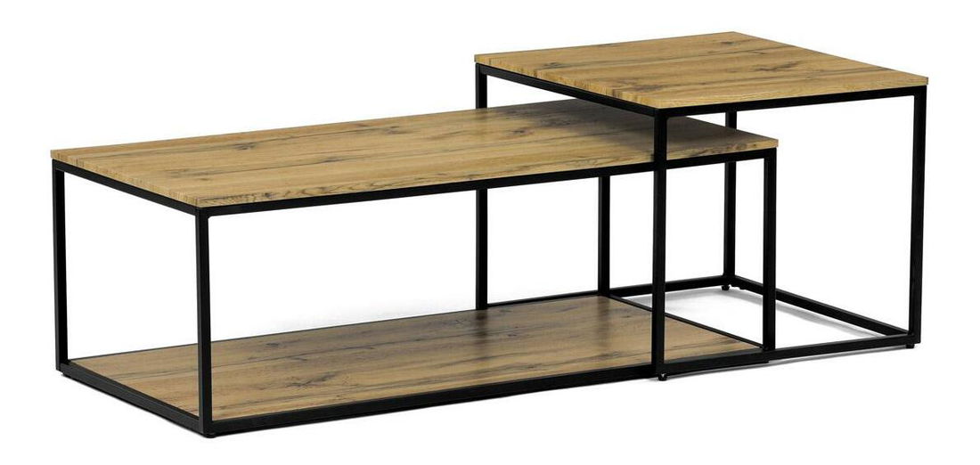 Set 2 măsuțe de cafea Crearse (stejar sălbatic)