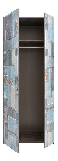 Dulap de hain Drago SZF2D (motiv jeans)