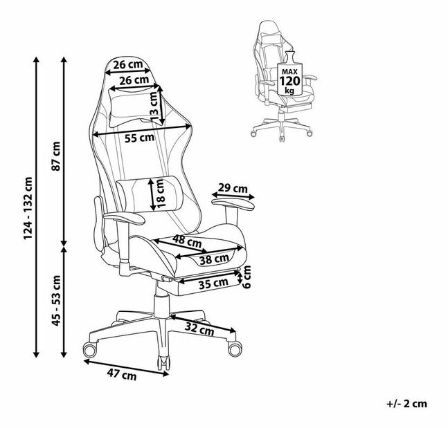 Scaun de birou Vittore (negru + alb)