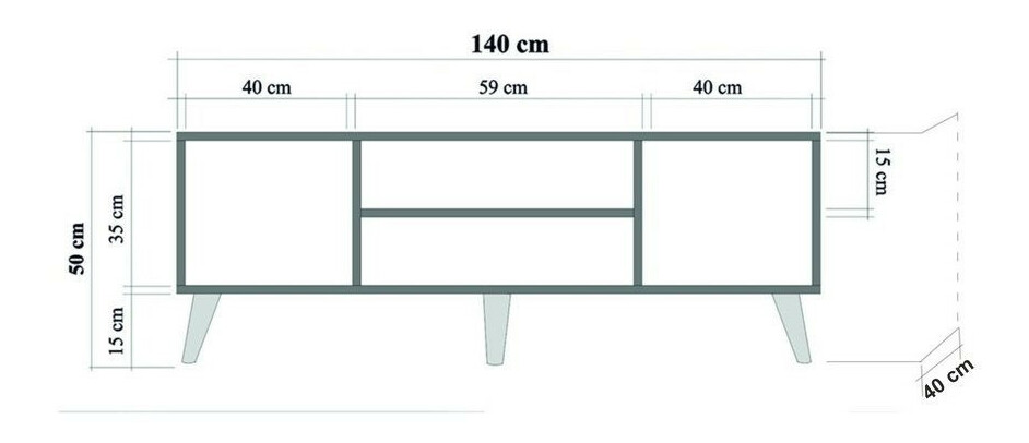 TV stolík/skrinka Thalia 121 (dub sonoma)